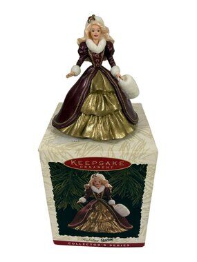 Hallmark Keepsake Collectors Series 4 Holiday Barbie Christmas Ornament 1996